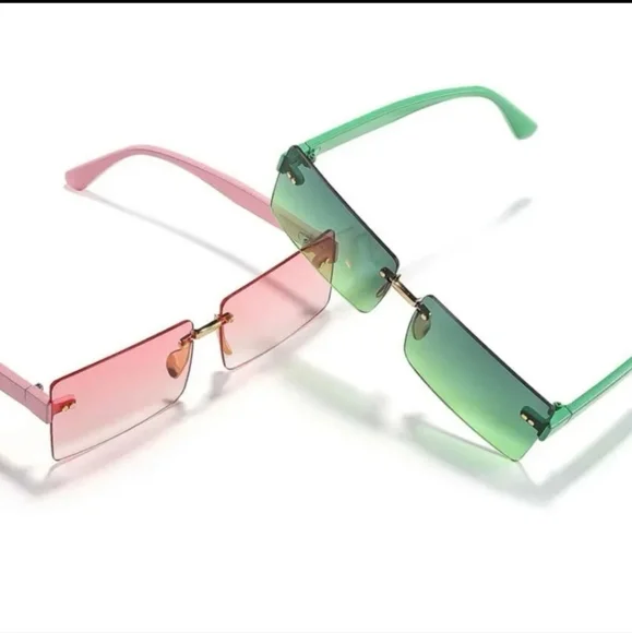 2pcs Green & Pink fashion glasses - Picture 2 of 2